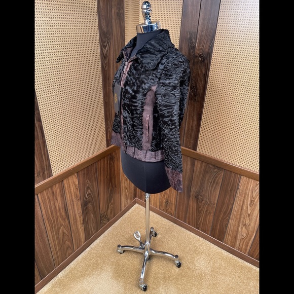NWT Giorgio Emporio Made In Italy Persian Lamb Fur Coat Jacket XS - Picture 3 of 13
